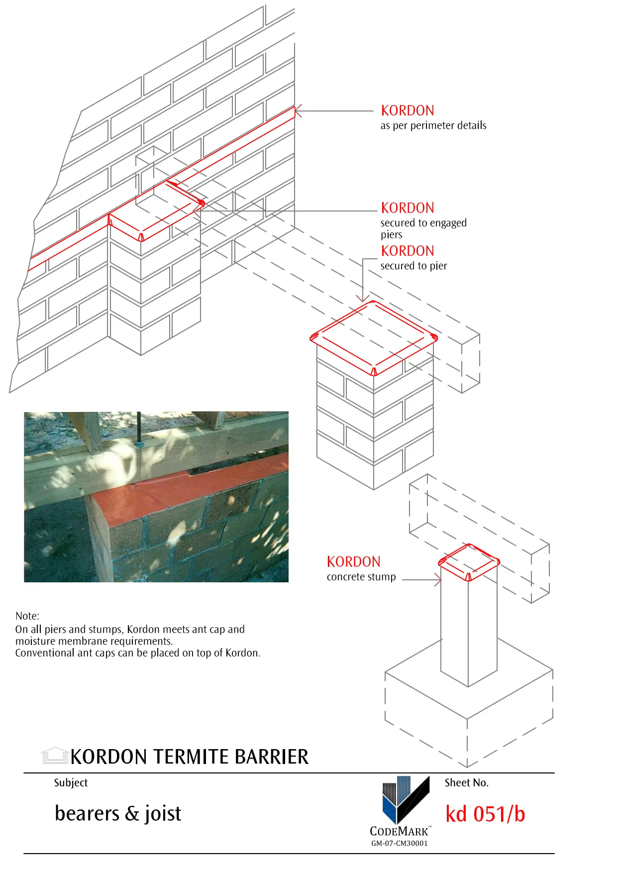 Bearer Joist Installation Detail