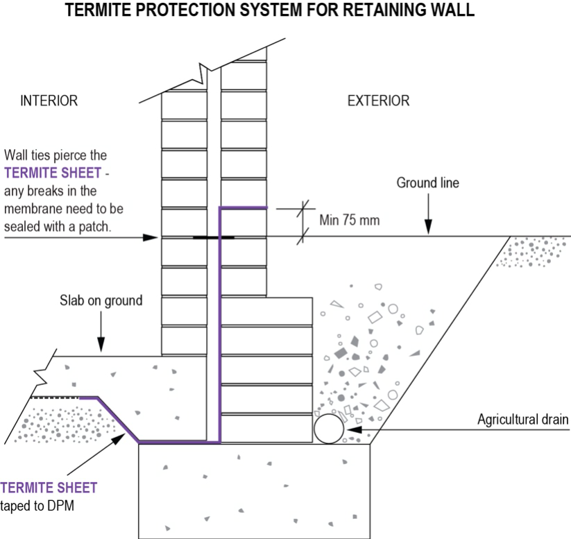 Retaining Wall in Cavity