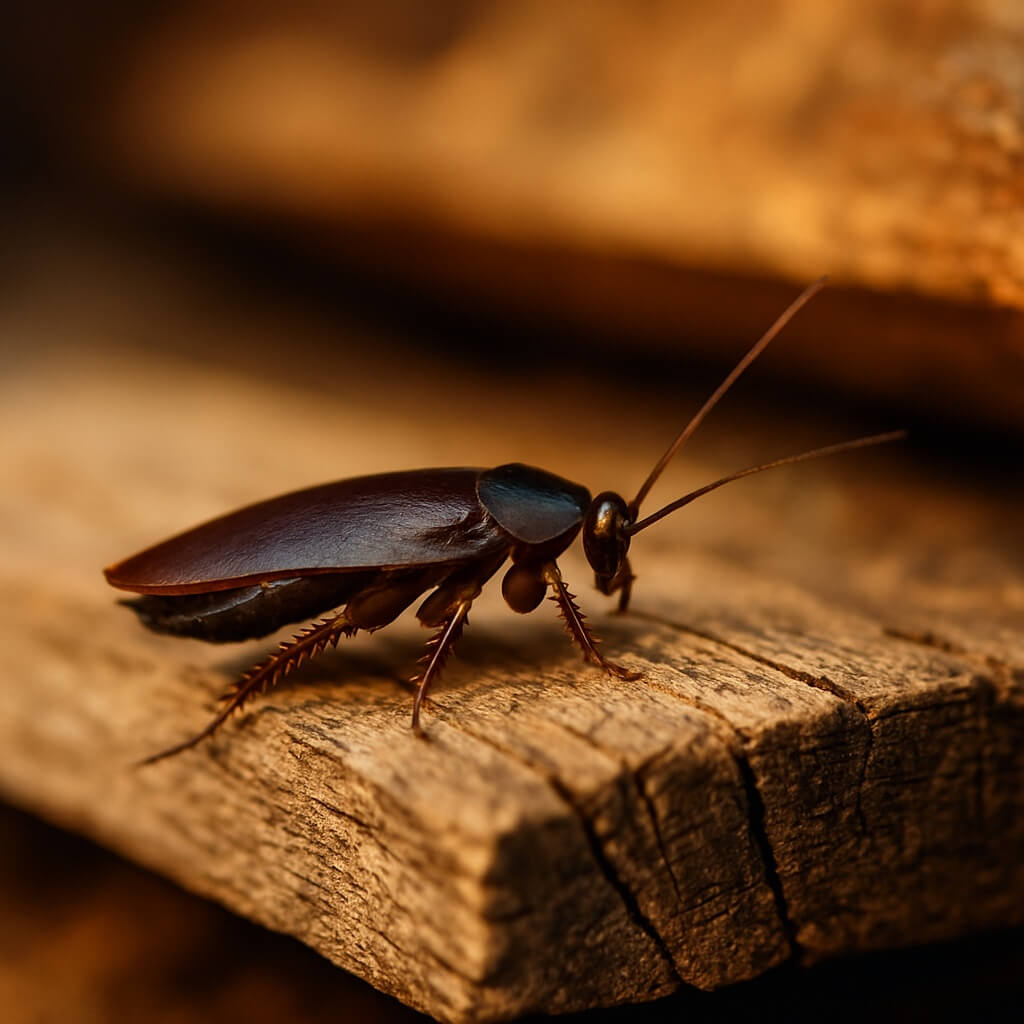 Smokybrown Cockroach in a garden setting in Victoria